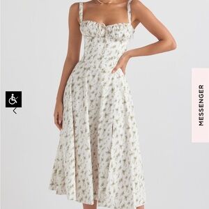 House of CB Carmen Garden Print Bustier Sundress